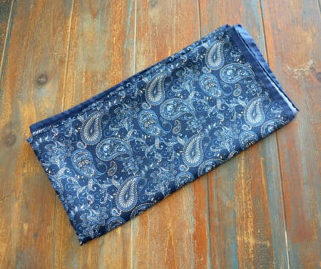 Τετράγωνο Ανδρικό Φουλάρι Blue Paisley