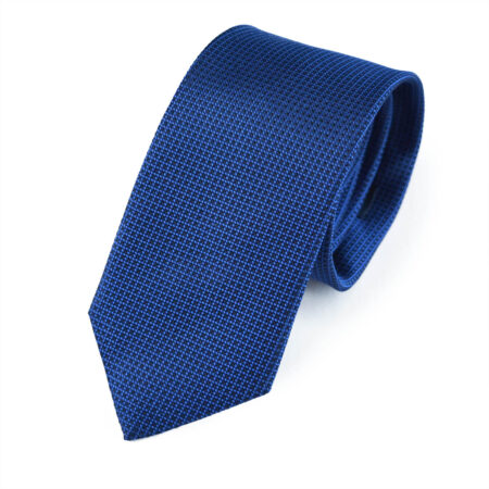Μεταξωτή Γραβάτα Full Checks Blue, 7 cm