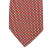 Red silk tie with a small design