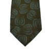 Brown Silk Tie with light blue patterns
