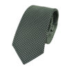 Silk tie white with black