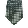 Silk tie white with black