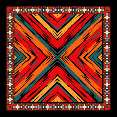 Silk scarf for jacket