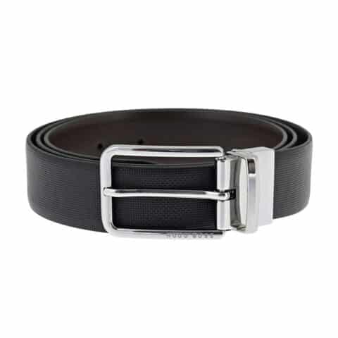 Δερμάτινη Ζώνη Hugo Boss, One Size, 2 όψεων, Μαύρο και Καφέ - Ocalis