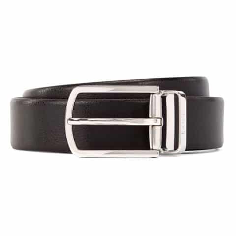 Δερμάτινη Ζώνη Hugo Boss, One Size, 2 όψεων, Μαύρο και Μπλε - Ofisy