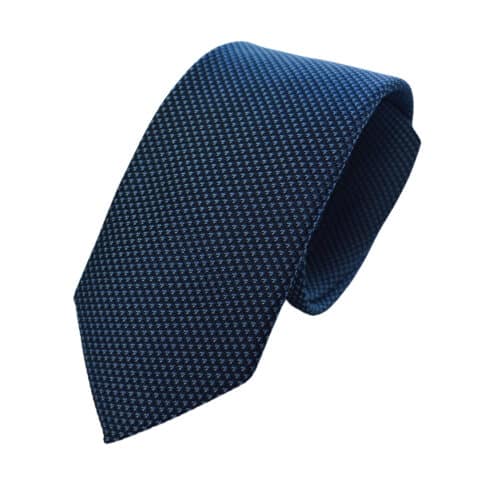 Μεταξωτή Γραβάτα BOSS 7,5 CΜ, σκούρο μπλε με μικροσχέδιο