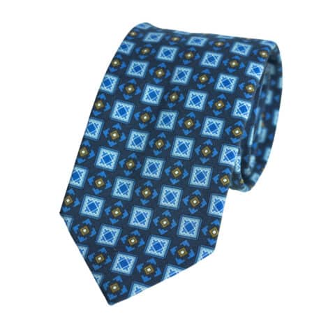 Madder Silk - Μεταξωτή Γραβάτα - Mical - Blue - 8cm