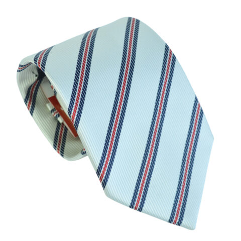 Μεταξωτή Γραβάτα Pierre Cardin-10 cm  – White
