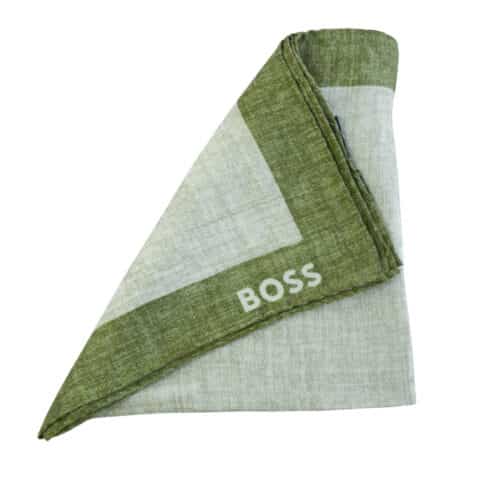 Mαντήλι Boss πράσινο από Μετάξι και Βισκόζη 33 εκ.