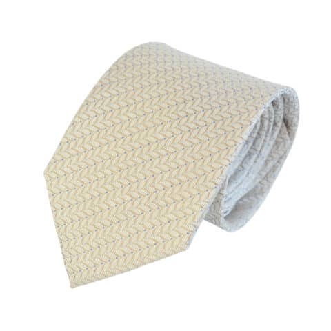 Μεταξωτή γραβάτα Pierre Cardin εκρού με μικροσχέδιο 8,5 cm