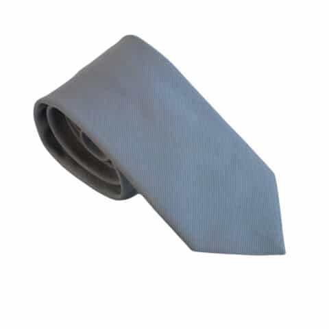 Μεταξωτή Μονόχρωμη Ασημί Γραβάτα BOSS 7,5cm