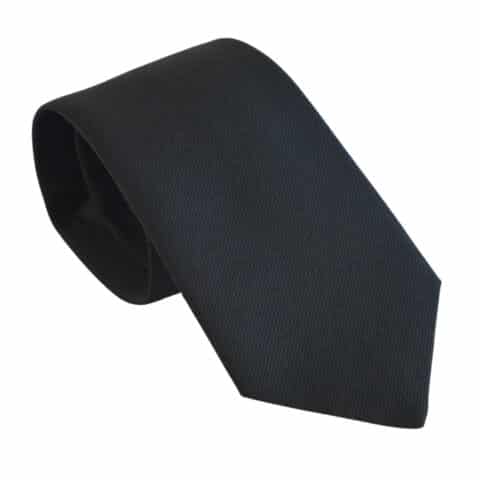 Μεταξωτή Μονόχρωμη Μαύρη Γραβάτα BOSS 7,5cm
