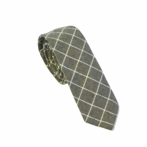 Γραβάτα Λαδί Windowpane