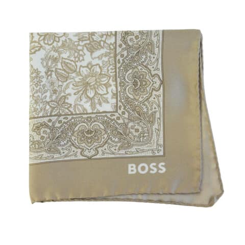 Μαντηλάκι Τσέπης BOSS Μπεζ Φλοράλ