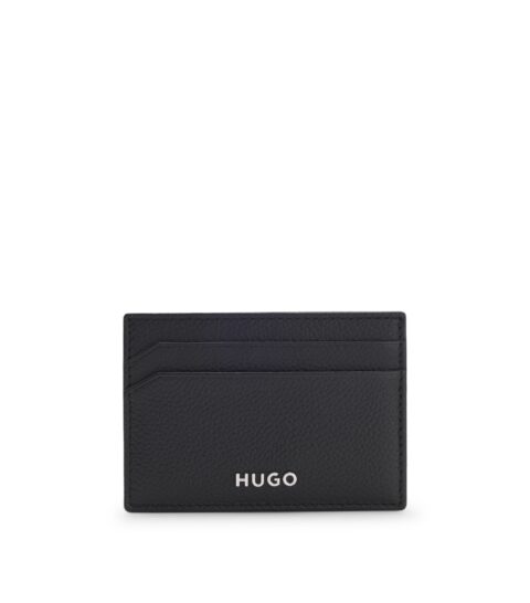 HUGO HUKE_Cardcase Δερμάτινη θήκη καρτών - Μαύρη