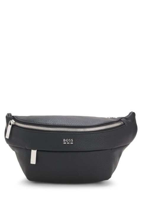 BOSS Ray EVO_Bumbag Τσαντάκι μέσης με μεταλλικό λογότυπο – Μαύρο