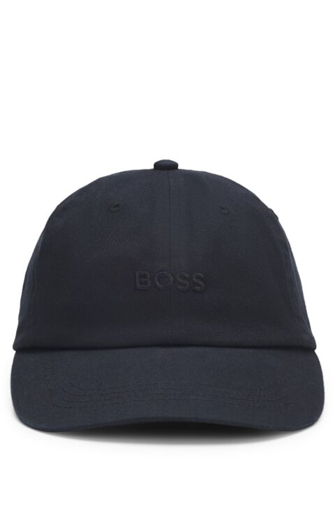 BOSS Connect Βαμβακερό καπέλο με κεντημένο λογότυπο – Μαύρο